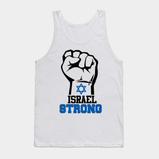 Israel Strong Hand up Israeli star flag Tank Top